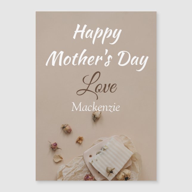 Día de la Madre simple y de Moda personalizado | F (Anverso)