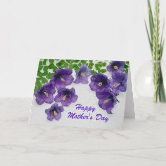 Día de la Madre - Tarjeta de flores moradas