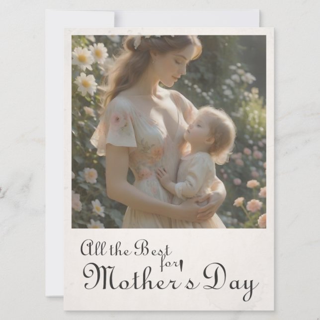 Día de la Madre - Un abrazo tender en el jardín (Anverso)