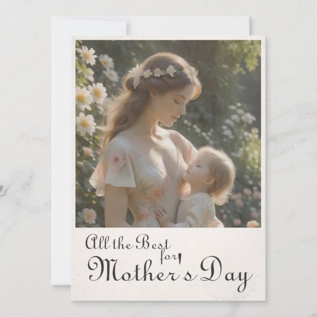 Día de la Madre - Un abrazo tender en el jardín (Anverso)