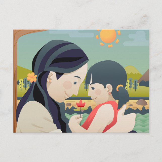 Día de la Madre y el Niño | Postal (Anverso)