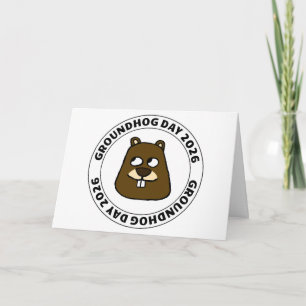 Día de la Marmota 2026 con tarjeta de cara de Marm