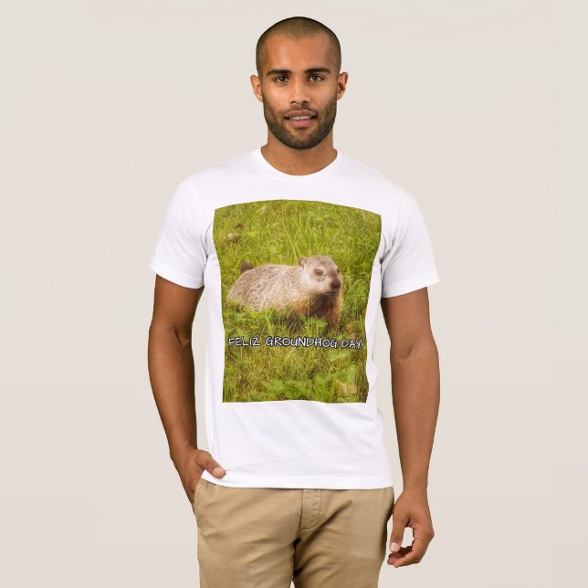 ¡Día de la marmota de Feliz! camiseta (Anverso completo)