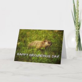 ¡Día de la marmota feliz! tarjeta de felicitación