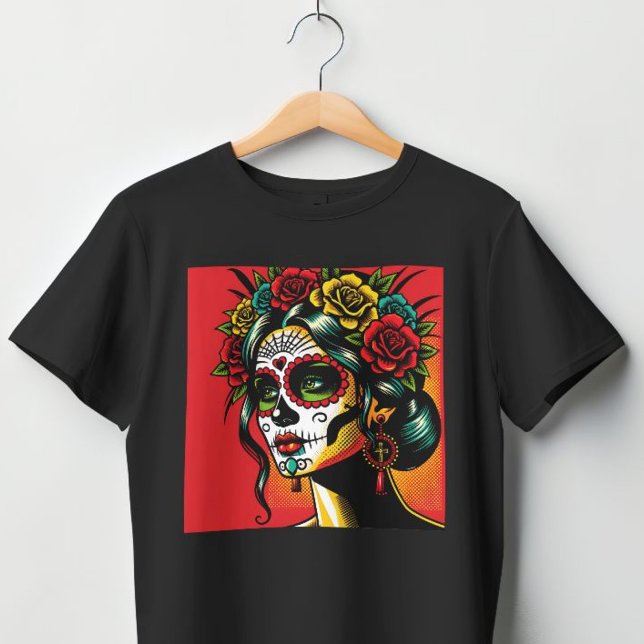 Día de la Muerte Camisa Catrina Mexicana (Day of the dead Mexican Catrina Shirt)