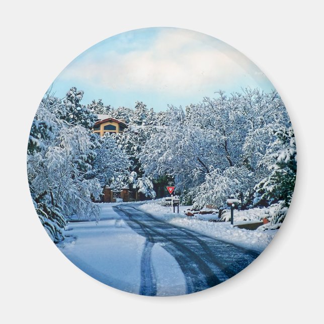 Día de la nieve Sedona, imán (Frente)