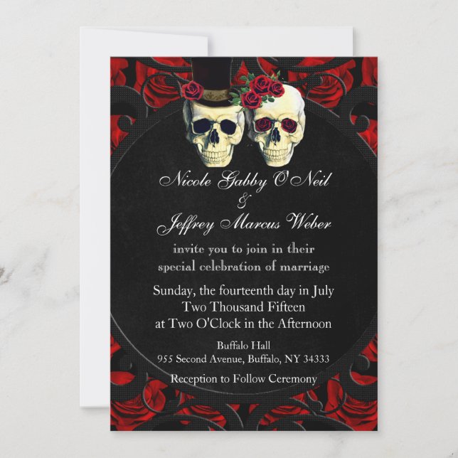 Día de la novia muerta y la invitación a la boda d (Anverso)