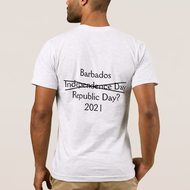 ¿Día de la República de Barbados? Camiseta 2021 (Reverso)