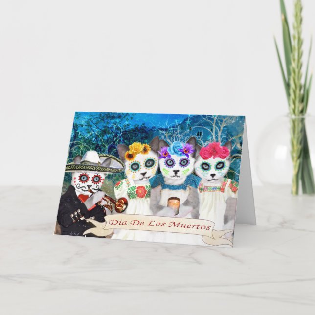 Día de la tarjeta de gatitos Los Muertos (Anverso)
