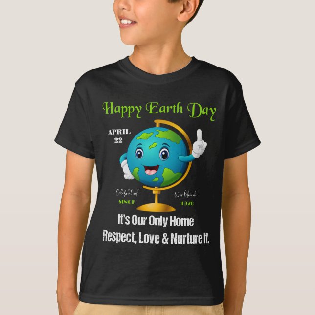 Día de la Tierra 22 de abril feliz, la camiseta (Anverso)