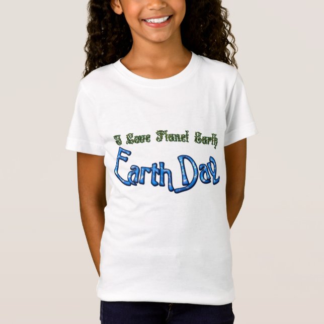 DÍA DE LA TIERRA: Amo la camiseta ecológica de los (Anverso)