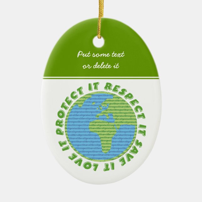 Día de la Tierra Amor Proteger Respeto Ornamento p (Frente)