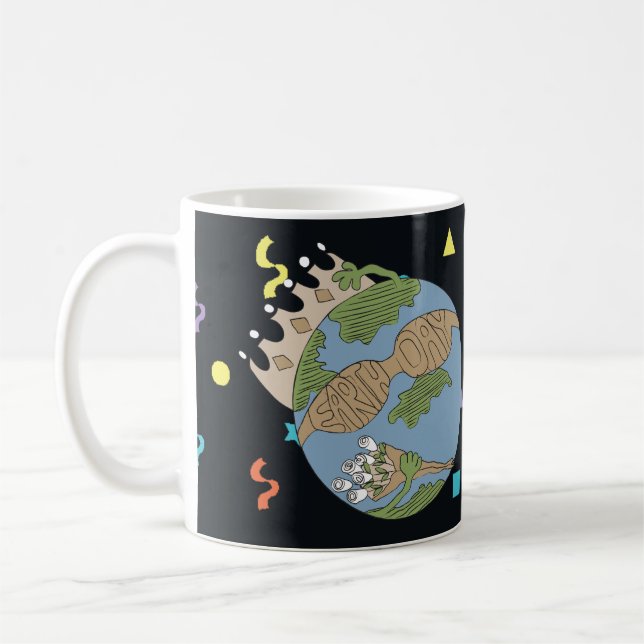 Día de la Tierra en la taza clásica de café blanco (Izquierda)