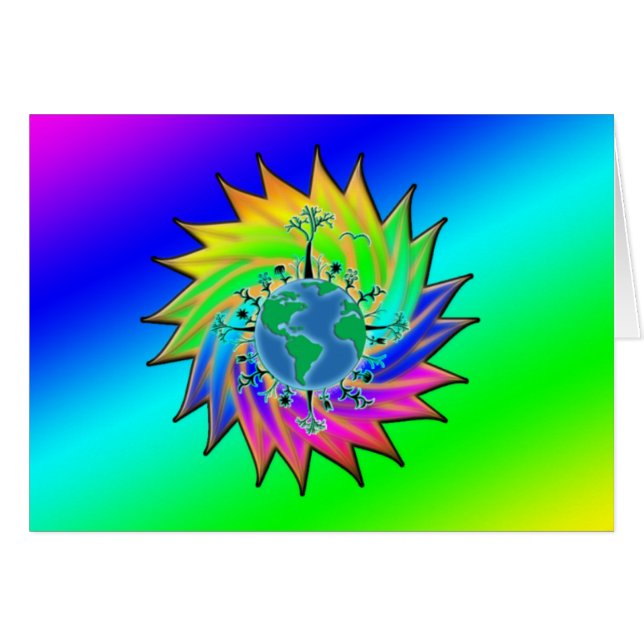 Día de la Tierra ~ Sunburst (Anverso (Horizontal))