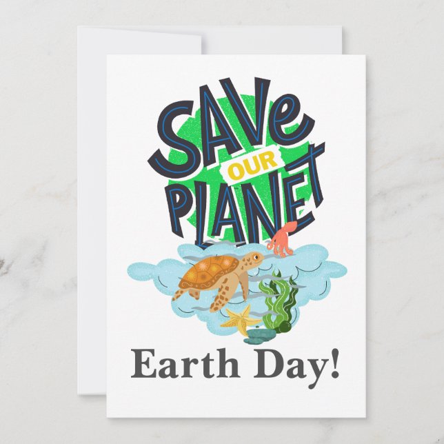 Día de la Tierra todos los días, vamos verdes, sal (Anverso)