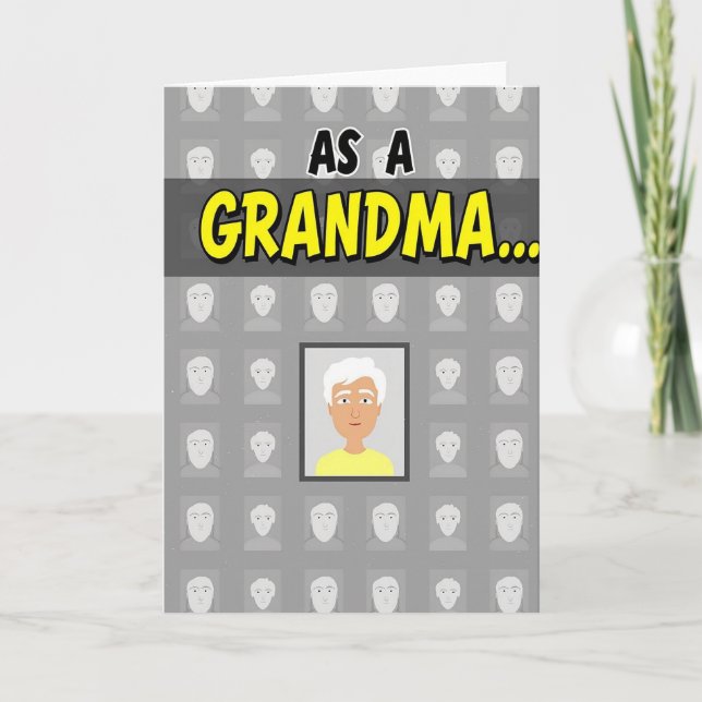 Día de las Abuelas Dulces Tarjeta de Retrato (Anverso)