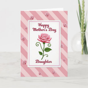 Día de las Hijas Florales Tarjeta de Amor