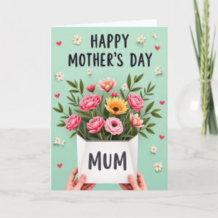 Día de las Madres Amorosas Tarjeta de Manos