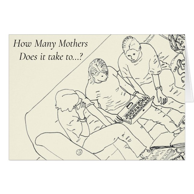 Día de las Madres divertido cita de Mamá computado (Anverso (Horizontal))