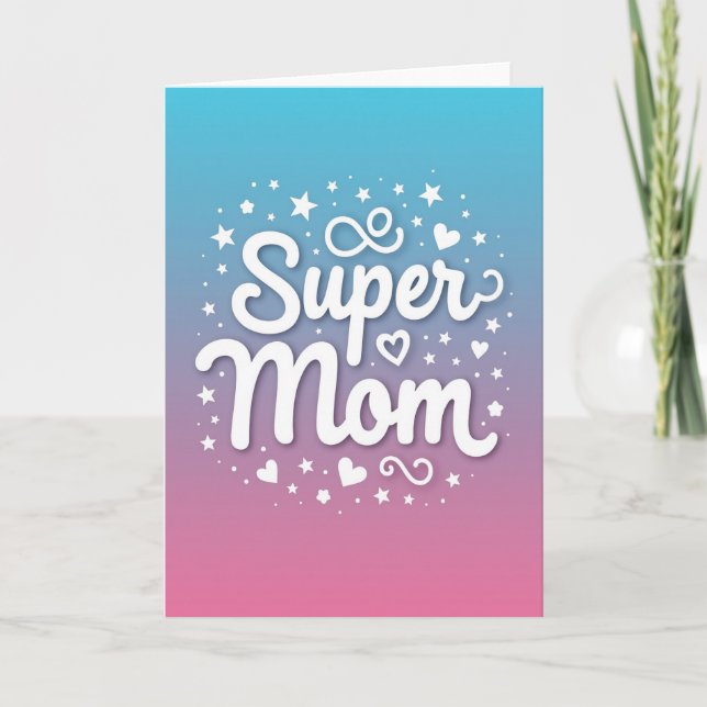 Día de las Madres Estrellado Tarjeta de Amor (Anverso)