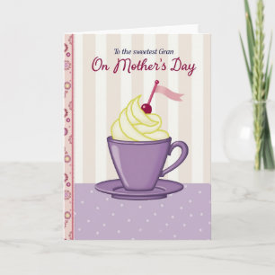Día de las Madres más Dulce Tarjeta de Taza de Té