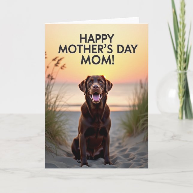 Día de las Madres Perro Tarjeta de escena (Anverso)