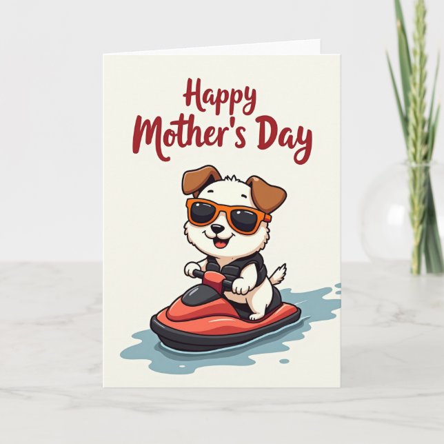 Día de las Madres Perrunas Tarjeta de Embarcación (Anverso)