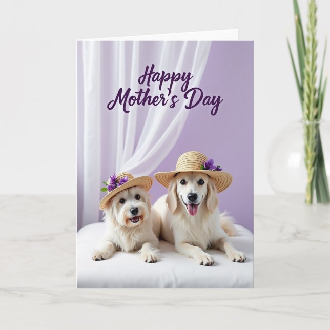 Día de las Madres Perrunas Tarjeta de Sombrero Flo (Anverso)