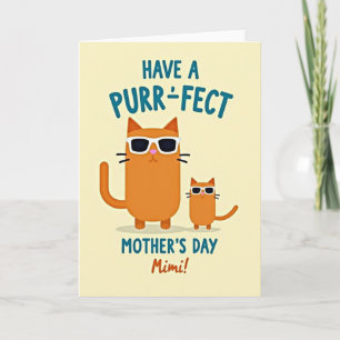 Día de las Madres Purrfecto Tarjeta Mimi