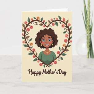 Día de las Madres Radiante Tarjeta de Vid