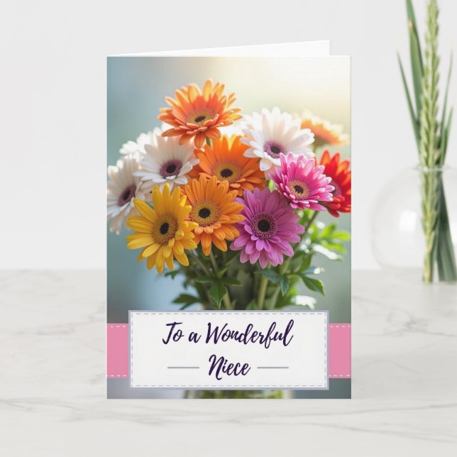 Día de las Madres Radiante Tarjeta para Sobrina (Anverso)