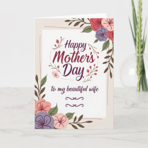 Día de las Mamás de Lunares Tarjeta para Esposa
