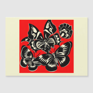 Día de las mariposas muertas Woodcut 2
