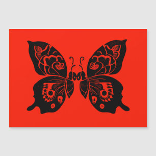 Día de las mariposas muertas Woodcut 4