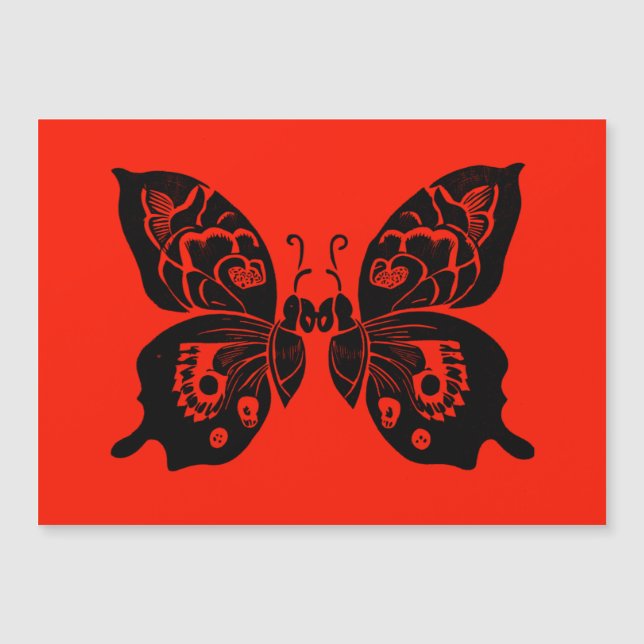 Día de las mariposas muertas Woodcut 4 (Anverso)