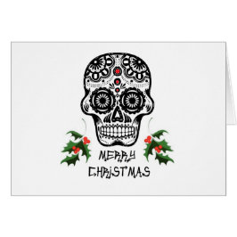 Día de las tarjetas muertas de Navidad del cráneo