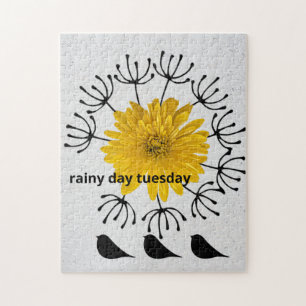 Día de lluvia Martes Jardín Foto Arte Rompecabezas