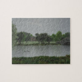 Día de lluvias en el rompecabezas del lago Jigsaw