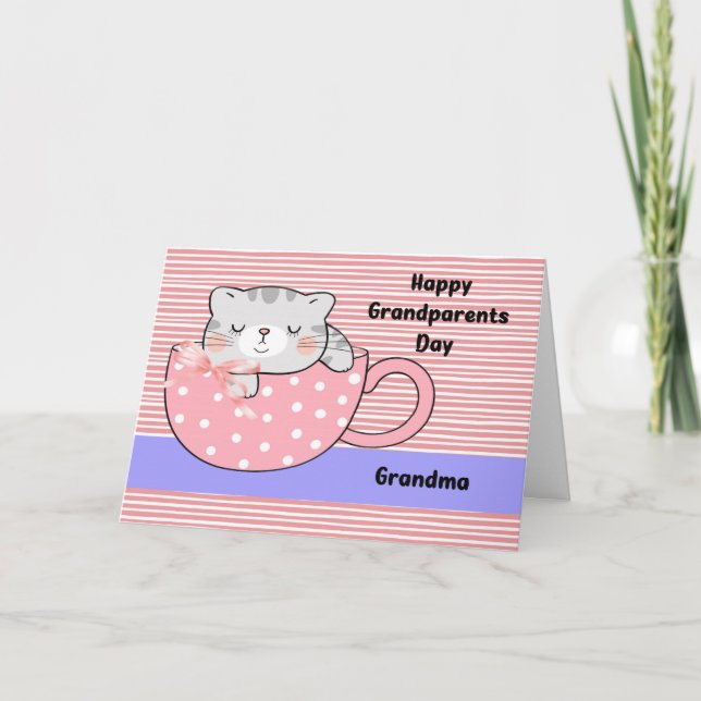 Día de los abuelos para la abuela con tarjeta de g (Anverso)