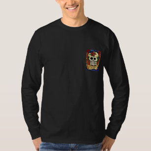 Día de los cráneos muertos/de la camisa llameant