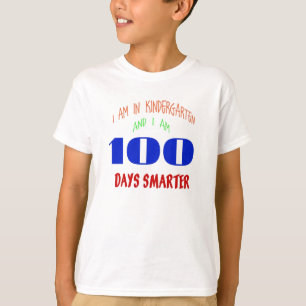 Día de los Kindergarteners 100 de camiseta de la