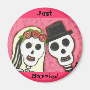 Día de los muertos - apenas casados - imán