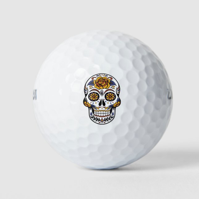 "Día de los Muertos" Bola de Golf de Halloween (Anverso)