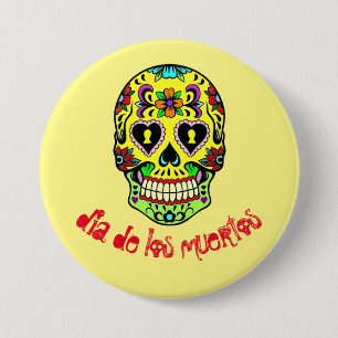 Día de los muertos -- Botón de Calavera de Azúcar