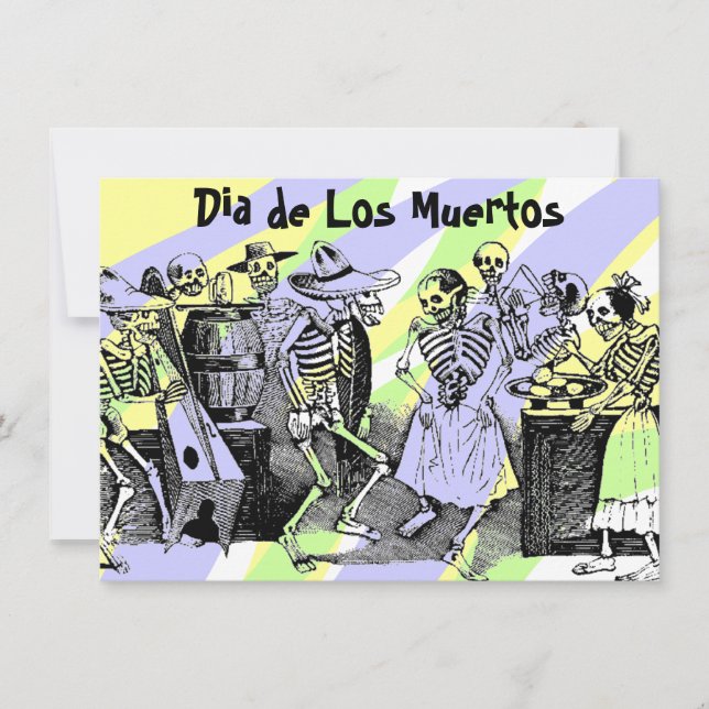 Dia de Los Muertos Day de las invitaciones muertas (Anverso)