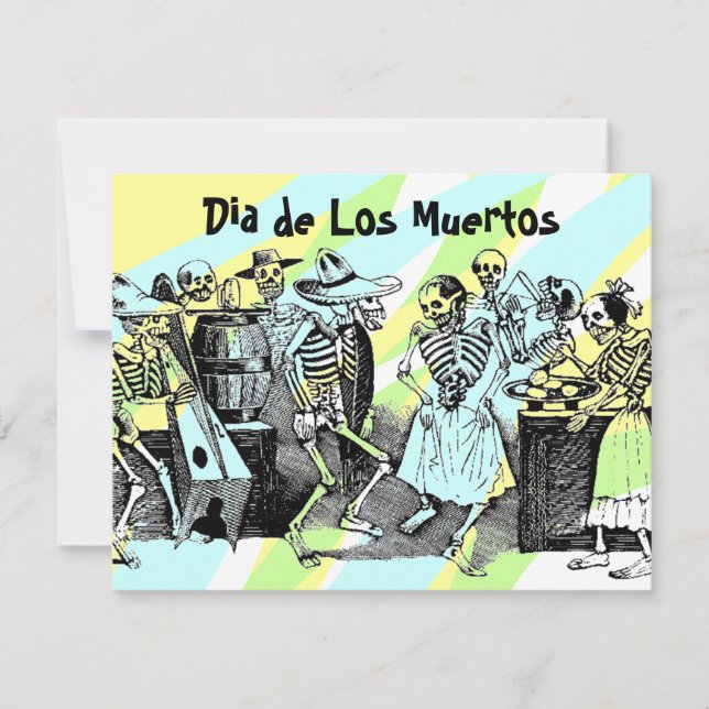 Dia de Los Muertos Day de las invitaciones muertas (Anverso)