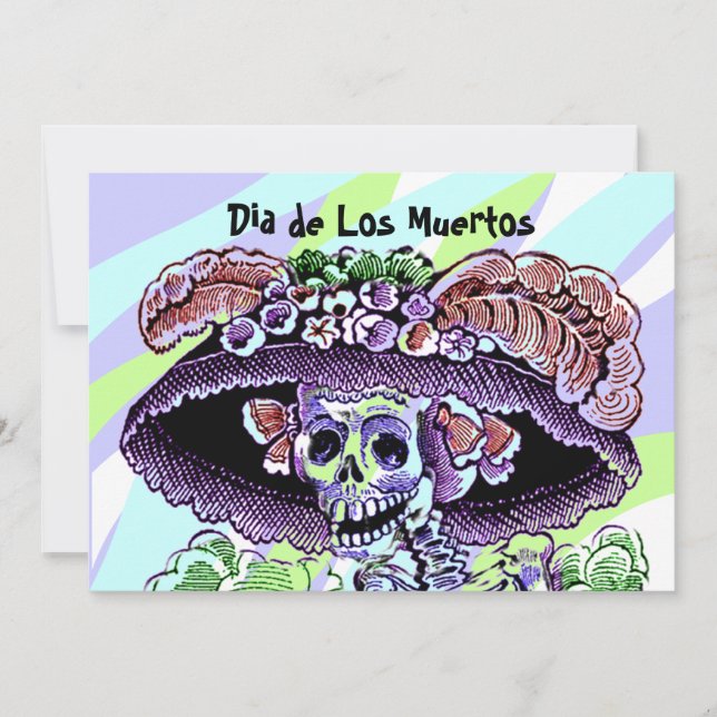 Día De Los Muertos De Invitaciones Muertas (Anverso)