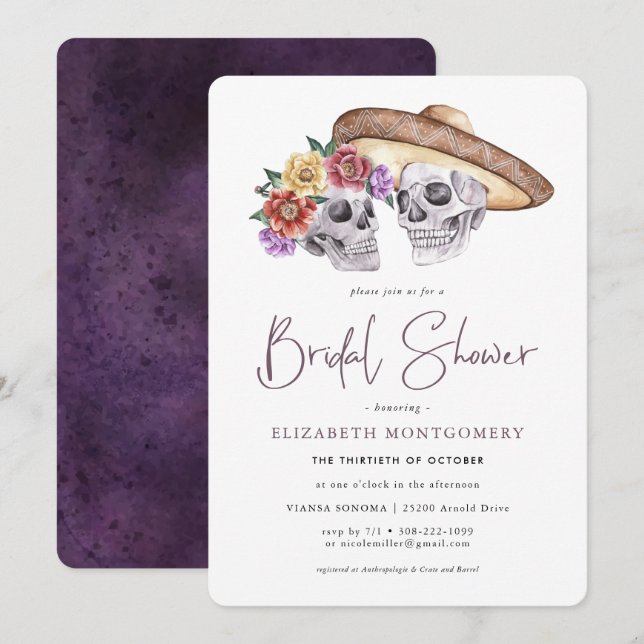 Día de los Muertos Despedida de Soltera de Calaver (Anverso / Reverso)