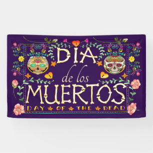 Día de los Muertos en la pancarta