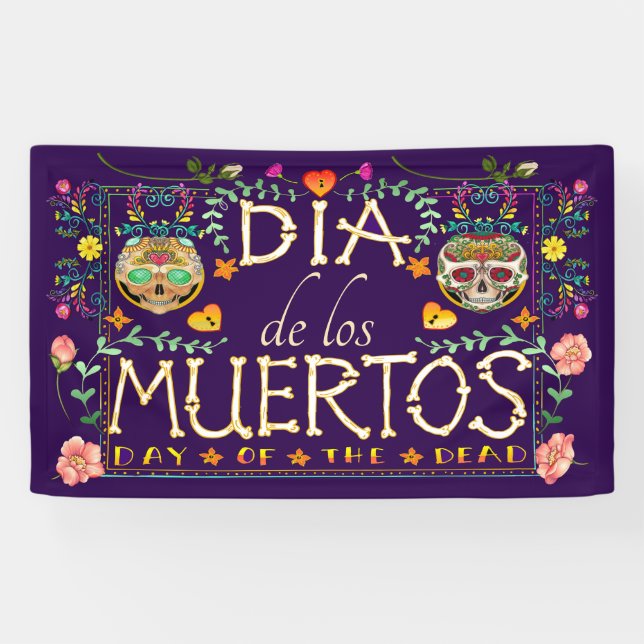 Día de los Muertos en la pancarta (Horizontal)